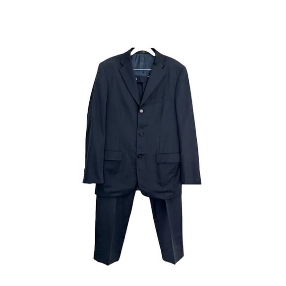 Valentino virgin wool pant suit in navy - Picture 1 of 16